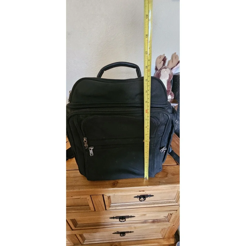 TUMI‎ Alpha Brief Pack Backpack Laptop Tablet Black Nylon Bag